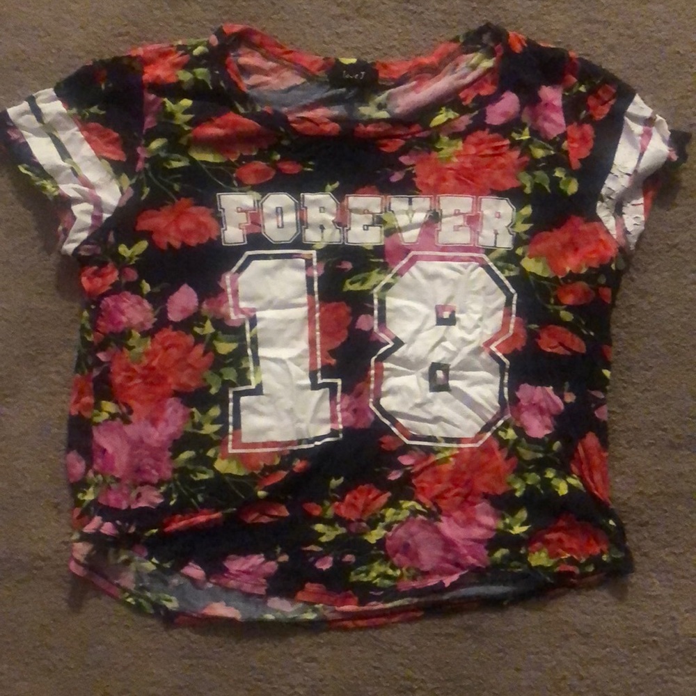 Rainbow crop top, size large